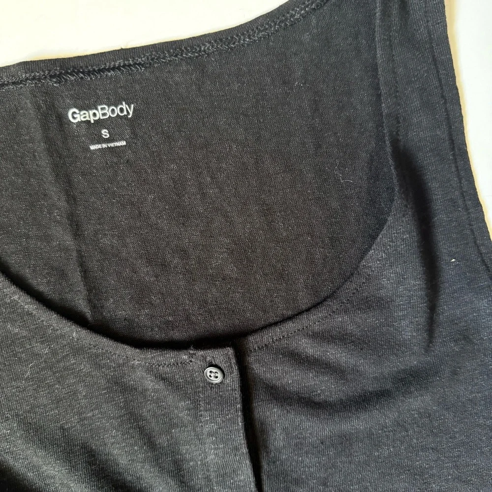 GapBody Linen-Blend Loungewear Tank & Shorts Set Black Small NWT - Picture 2 of 5